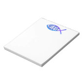 Geloof Fish-blauw Notitieblok (Gedraaid)