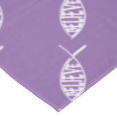 Geloof Fish Lavender Tafelkleed (Gekanteld)