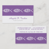 Geloof Fish Lavender Visitekaartje (Voorkant / Achterkant)