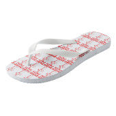Geloof gebaseerd Kruis en hart wit all-over Teenslippers (Schuin)