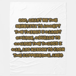 Geloof gebaseerd sereniteit gebed citaat fleece deken