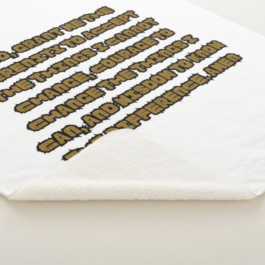 Geloof gebaseerd sereniteit gebed citaat sherpa deken (3/4)