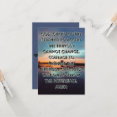 Geloof gebaseerd Serenity Prayer Pic Flat Wenskaar Kaart (Voorkant / Achterkant in situ)