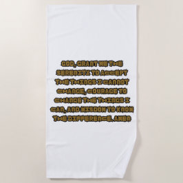 Geloof gebaseerde sereniteit gebed citaat strandla strandlaken