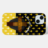 Geloof Geel Zwart Wit Kruis Leeuw van Juda  Case-Mate iPhone Case (Achterkant (horizontaal))