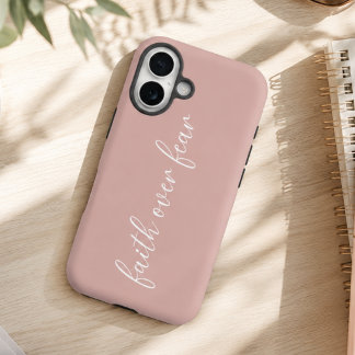 Geloof Geïnspireerde Minimalistische Roze iPhone 16 Hoesje