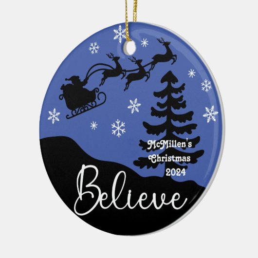 Geloof gepersonaliseerd keramisch ornament (Links)