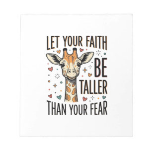 Geloof Giraffe Inspirerend Vintage Shirt Ontwerp_1 Notitieblok