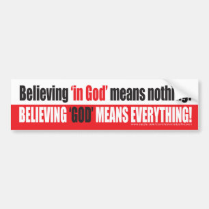Geloof God Bumpersticker