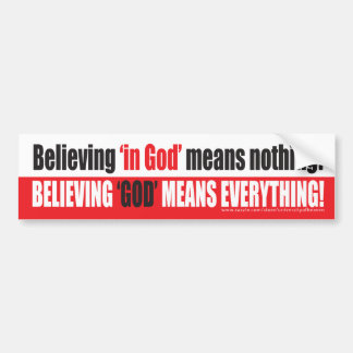 Geloof God Bumpersticker