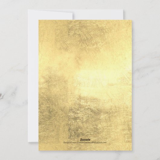 Geloof Gold Writing Christmas Photo Wenskaart Feestdagenkaart (Achterkant)