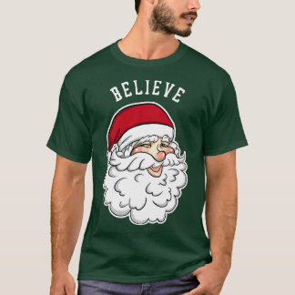 Geloof Grappig Kerstmis Tshirt Jongen Meisje Holi