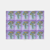 Geloof Heart Word Art Soft Fleece Chemo Blanket (Voorkant (Horizontaal))