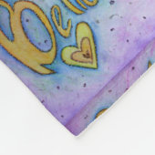 Geloof Heart Word Art Soft Fleece Chemo Blanket (Hoek)