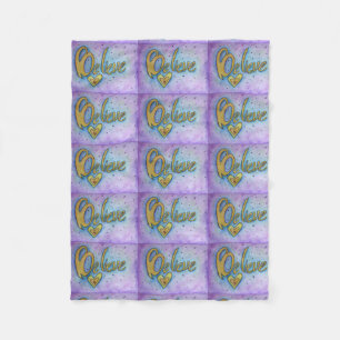 Geloof Heart Word Art Soft Fleece Chemo Blanket Deken