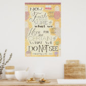 Geloof - Hebreeën 11:1 Poster (Keuken)