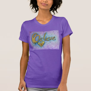 Geloof het Inspirerend Word Art-Shirt voor hart T-shirt