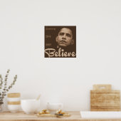 Geloof het Obama Inauguration Poster (Keuken)