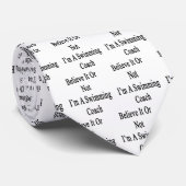 Geloof het of ik ben een zwemcoach stropdas (Opgerold)