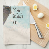 Geloof het tot je het met vlinder maakt theedoek (Quarter Fold)