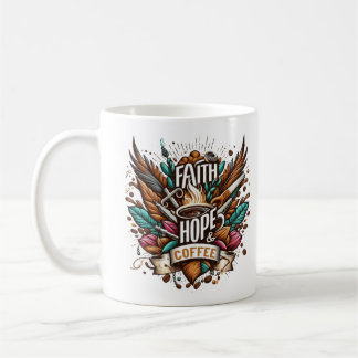 Geloof, hoop en koffie koffiemok