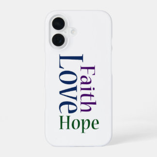 Geloof, hoop en liefde: 1 Korintiërs 13:13 iPhone 16 Hoesje