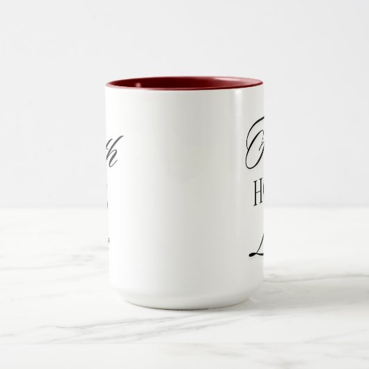 Geloof, hoop en liefde minimalistisch design mok (Midden)