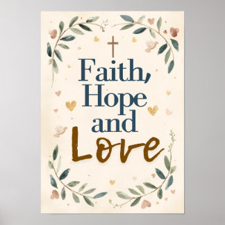 Geloof, hoop en liefde poster
