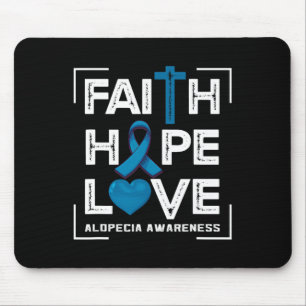 Geloof Hoop Liefde Alopecia Bewustzijn 1 Muismat