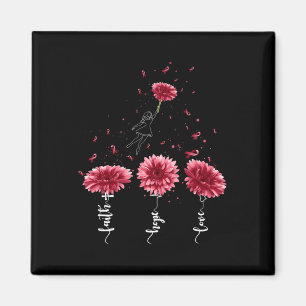 Geloof Hoop Liefde Bourgondië Zonnebloem Hersenane Magneet