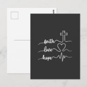 Geloof Hoop Liefde Briefkaart (Voorkant / Achterkant)