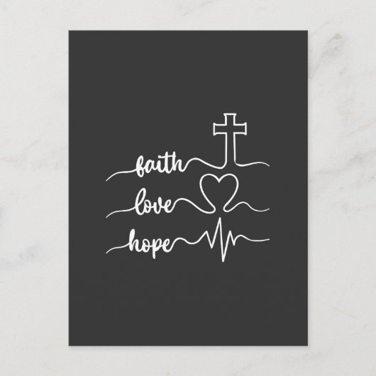 Geloof Hoop Liefde Briefkaart (Voorkant)