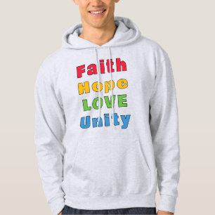 Geloof Hoop Liefde Eenheid Hoodie