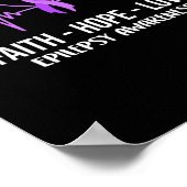 Geloof Hoop Liefde Epilepsie Bewustzijn Kostuum Wa Poster (Hoek)