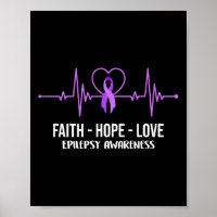 Geloof Hoop Liefde Epilepsie Bewustzijn Kostuum Wa