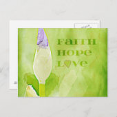 Geloof, hoop, liefde Iris Briefkaart (Voorkant / Achterkant)