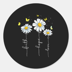 Geloof Hoop Liefde Jezus Christelijk Kruis God Gel Ronde Sticker