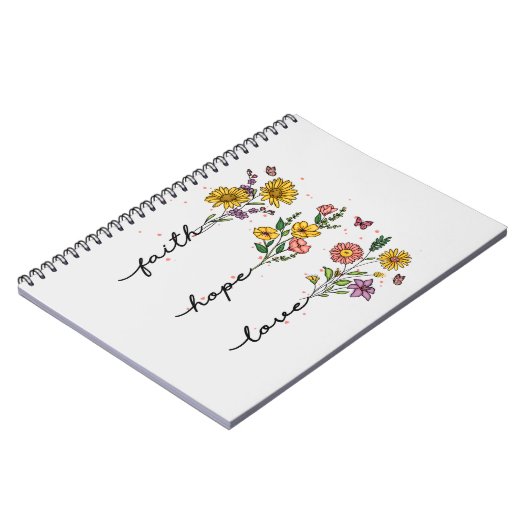Geloof, hoop, liefde - Levendig Bloemen Inspireren Notitieboek (Linkerzijde)