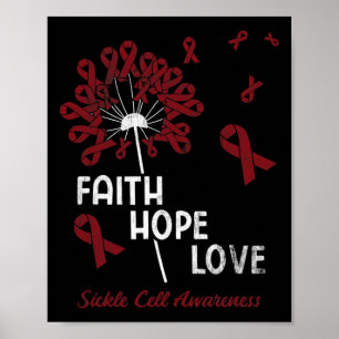 Geloof Hoop Liefde Sikkelcel Bewustzijn 1 Poster