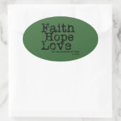 Geloof Hoop Liefde Stickers (Tas)