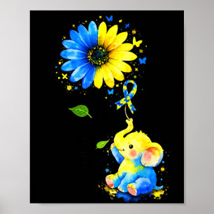 Geloof hoop liefde t21 downsyndroom bewustzijn poster