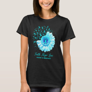 Geloof Hoop Liefde Trisomie 18 Bewustzijn Overleve T-shirt