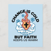 Geloof houdt ons warm - verheffend winterkunstwerk flyer (Achterkant)