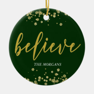 Geloof Hunter Green ⎢ Holiday Photo Ornament