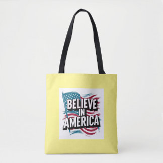"Geloof in Amerika Patriottische Canvas tas" Draagtas