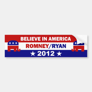 Geloof in Amerika Romney Ryan Bumpersticker