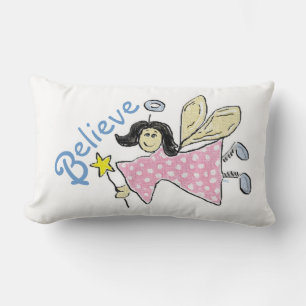 Geloof in Angels Pink Polkadots Kussen
