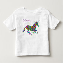 Geloof in Colorful Unicorn Toddler T-Shirt