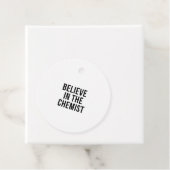 Geloof in de chemicus bedankjes labels (In situ)