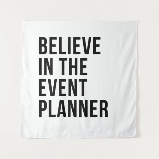 Geloof in de evenementenplanner wandkleed (Voorkant)